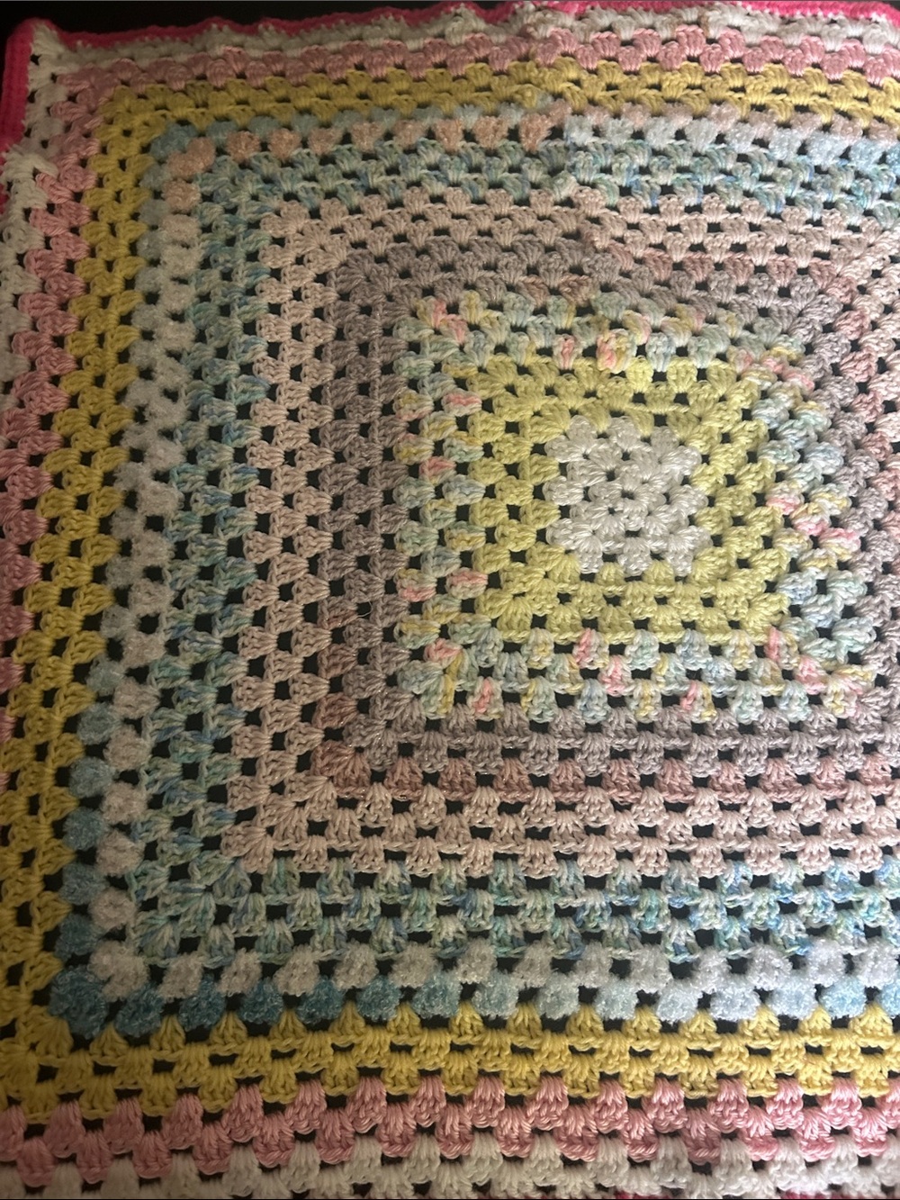 Handmade Crochet Baby Blanket 28 x 28